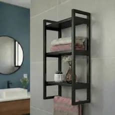 Prateleira Para Benheiro Em 3 Andares Estilo Industrial