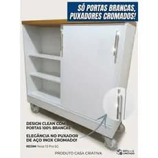 Aparador / Despensa Compacta – Portas de correr em MDF – Envio Montado – Não Tomba Portas de correr 100x80x20