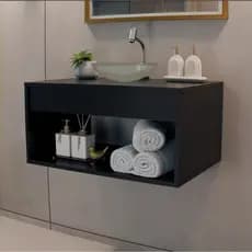 Gabinete De banheiro sem a  Cuba 60cm Branco 100% MDF ENVIAMOS DESMONTADO