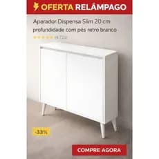 Dispensa Nicho Aparador com 2 Portas 70x60x20 PÉS RETRO