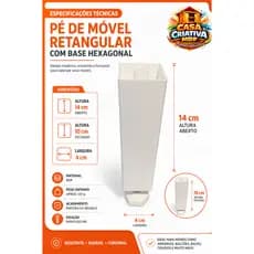 Pés Para Gabinete Regulável Armário De Cozinha Móveis Balcão Pia Alto 10/14cm