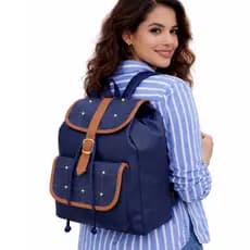 Mochila Feminina de Couro Para Notebook Moderna Estilosa Versatil Espaçosa