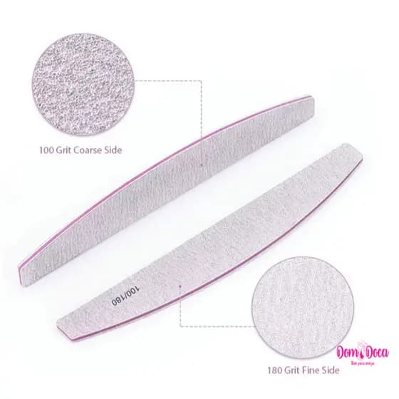 Conjunto de Lixas de Unha Mix Bella Rosa 100/180 Profissional para Manicure