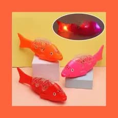 Peixe Musical Com Luz LED Bate Cauda Brinquedo Infantil Para Bebês Crianças Animal Anda Com Som E Luzes Modelo impecáve