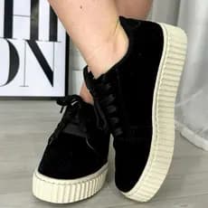 TÊNIS FEMININO PRETO MODA VERÃO GRINGA