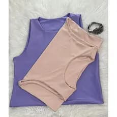 Blusinha  2 Cropped Zaaar Básico Liso Suplex Kit 2 cropped feminino ENVIO IMEDIATO blogueira