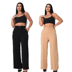 calça pantalona alfaiataria 🧵 kit 3  moda feminina envio rapido Envio Imediato