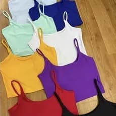 PROMOÇÃO KIT 6 PEÇAS MODA ALÇA FINA SUPLEX PREMIUM FEMININA VERÃO