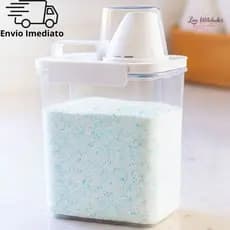 Dispenser Hermético 1.5L | Com Copo Dosador | Organizador Multiuso Cozinha e Lavanderia