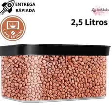 Pote Hermético 2,5L Modulus 150 Helsim com Vedação – Ideal para Arroz, Feijão, Massas e Grãos
