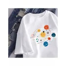 Camiseta Unissex 100% Algodão Solar System Aesthetich