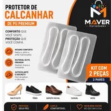 Protetor de Calcanhar em Gel Sapatilhas Saltos Tênis kit 2 pares conforto