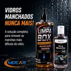 Limpa Box de Vidro - Removedor de Sujeira Calcificação - Cristalizador de Vidros Box -Limpa Imediato