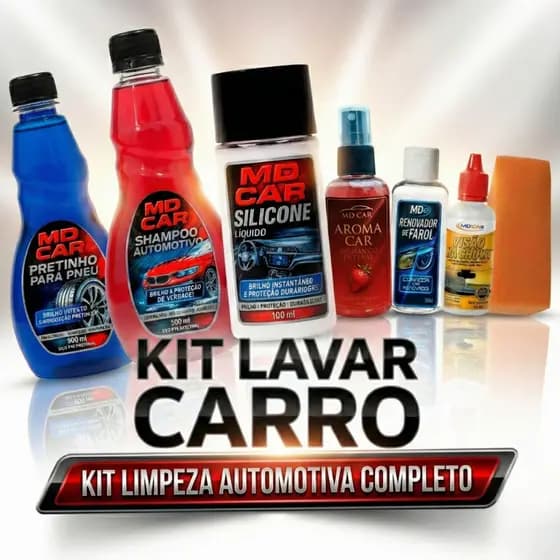 Kit Limpeza Automotiva Completo – Kit Lavar Carro Profissional MDCar - Cuidado profissional em casa