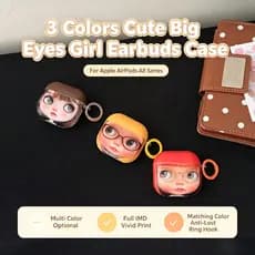 Cute Glasses Girl Matte Case Para Apple AirPods 2 3 4 Pro Leve Fino Sem Fio Bluetooth Fone De Ouvido Caixa De Armazename