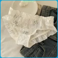 Doce pouco fresco senhoras Briefs bonito suave margarida calcinha feminina 2025 primavera verão novo estilo puro desejo