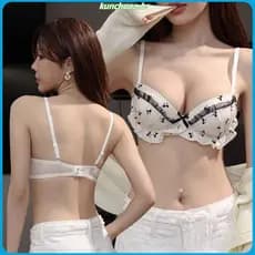 Seios pequenos reunindo meninas roupa interior bonito confortável copo fino mais magro olhar sem anéis de aço Push-up se
