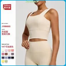 Colete estilo roupa interior esportiva de alta intensidade à prova de choque Push-Up esportes Fitness Yoga sutiã
