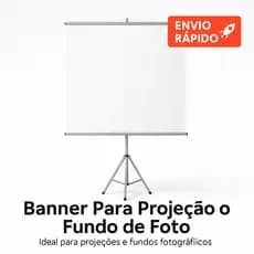Banner de Projeção Portátil PREMIUM | Fundo Fotográfico Profissional para Estúdio e Apresentações