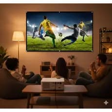 Tela de Projeção 200” Para Projetor  Alta Definição - Cinema em Casa | Lona Fosca 1,20x2,80m