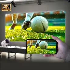 Telão Tela De Projeção Projetor 4k 72" 120" Alta Definição, Fácil Instalação ENTREGA RÁPIDA