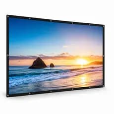 Tela de Projeção Alta Definição Branco Fosco com Ilhós 60" 80" 92" 105"