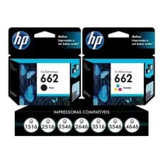 CARTUCHO DE TINTA HP 662 PRETO E/OU COLOR ORIGINAL