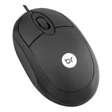 Mouse Optico USB com fio 1200DPI | Ergonômico, Plug & Play, Pronto para Uso