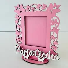 Kit Centro Mesa Porta Retrato Borboleta Floral Lembrancinha Festa Infantil Decoração Personalizado
