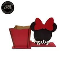 Kit Centro de Mesa Cachepô Festa Temática Minnie Aniversario Lembrancinha Decoração