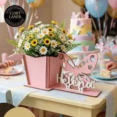 kit 20 centro de mesa cachepo borboleta lembrancinha de festa mdf personalizado