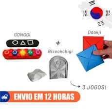 (+VENDIDO+ENVIO RÁPIDO) 3 Jogos Gonggi V, Ddakji e Biseokchigi Coreano em impressão 3D, brincadeira