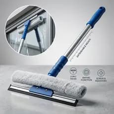 Rodo Limpa Vidros Profissional 25cm Com Cabo de Alumínio