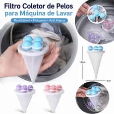 Filtro Coletor de Pelos e Fiapos Flutuante para Máquina de Lavar Roupa Reutilizável Anti Pelos Pet