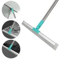 Vassoura Rodo Mágico Articulado Multiuso Cabo Extensível Inox Remove Pelos de Pet, Pó e Água de Pisos Vidros e Banheiros