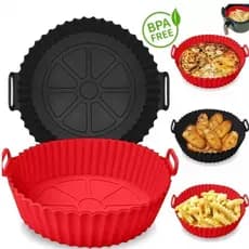 Forma Air Fryer  fritadeira forno decoração cozinha  AirFryer silicone Com Alça Micro ondas