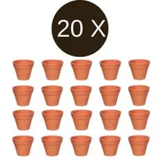 Kit 20 Mini Vasos Decorativos 5x4cm Barro Lembrancinha Festas Casamento