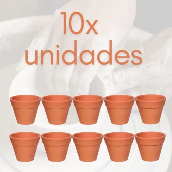 Kit 10 Mini Vasos 8x7cm para Plantas Suculentas Cactos Vasinhos Decorativos Casa Mesa Sala