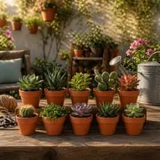 Kit 10 Mini Vasos de Barro 8x7cm Artesanal para Plantas Suculentas Cactos Vasinhos Decorativos Lembrancinha Casamento
