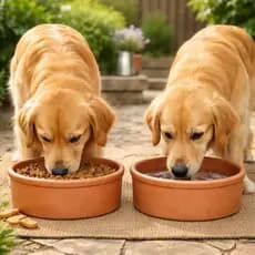 2 Comedouro Bebedouro 2,5 Litros Barro Ração e Água para Cães Cachorros Pets e Gatos
