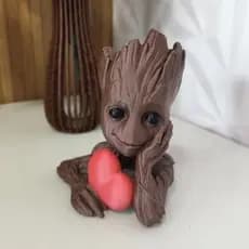 Vaso Groot Coração Decoração Porta Lápis Dia dos Namorados