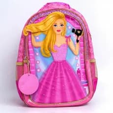 Mochila Feminina Infantil Rosa Escolar Bolsa com Glitter de Menina Reforçada Juvenil