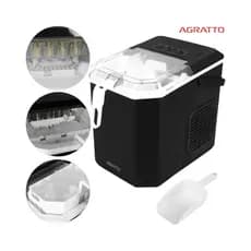 Maquina de gelo 12 Kg com sensor de cesta cheia preta - MG Agratto