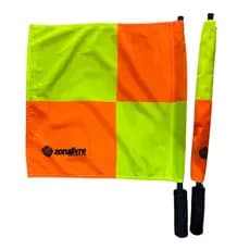 Bandeira Nylon Quatro Gomos para Árbitro Fluorescente Zona Livre - Par