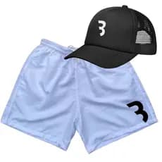 Kit Short Leve Tactel Bermuda + Boné Academia Treino Anti cardio Treino Lançamento