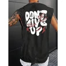 Regata Masculina Dont Live Up Estampa Premium Oversized Larga Moda Masculina Algodão