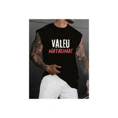 Regata Masculina Natal Valeu Natalina Oversized Larga Moda Masculina Algodão Top