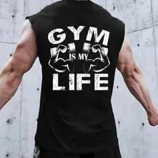 Regata Masculina Treino Básica Gym Life Maromba Academia Oversized Larga Moda Masculina