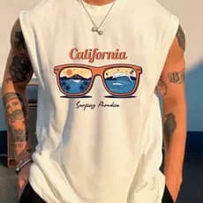 Regata Masculina Oculos California Oversized Larga Moda Masculina