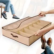 Organizador para Sapatos com 12 Compartimentos – Ideal para Debaixo da Cama